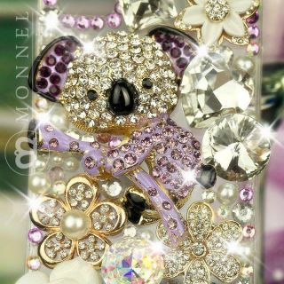 Luxury Bling Crystal Charms Pearl Koala Bear iPhone 4 4S Case Cover