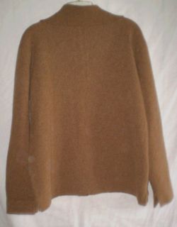 Teviot Knitwear Scotland Brown Zippered Full Zip Argyle Scottish Wool