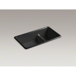 Kohler K 6625 7 Smart Divide Kitchen Sink Black