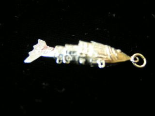 Sterling Silver 1 Reticulated Koi Fish Charm Pendant
