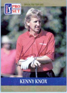 Kenny Knox Signed 1990 PGA Pro Set Golf Card
