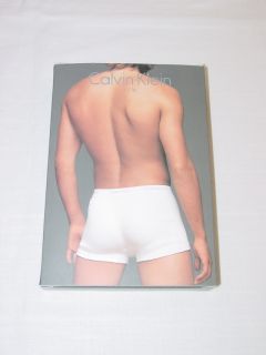 New Calvin Klein Mens Cotton Rib Trunk White Underwear Extra Large XL