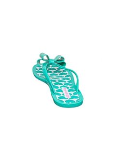 Head Over Heels Jolie H Bow Jelly Flipflop Turquoise   