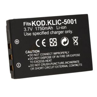 KLIC 5001 Battery Charger for Kodak EasyShare DX6490 DX7440 DX7590