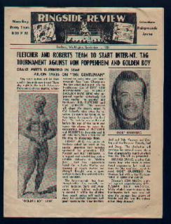 Wrestling Program 1955 Spokane Golden Boy Lenz