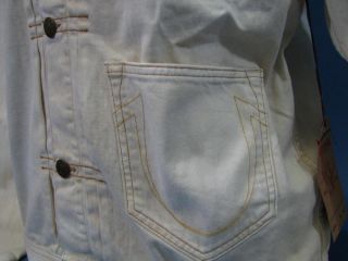 True Religion Jeans Kyle Phoenix Denim Jacket Khaki Cotton Mens Sz XXL