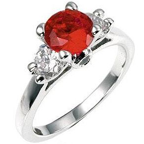 Jewelry Cubic Zirconia Ruby Red Ring Size 9