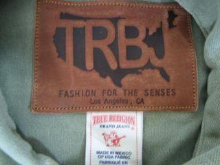 True Religion Jeans Kyle Phoenix Denim Jacket Sage Green Mens Sz XL