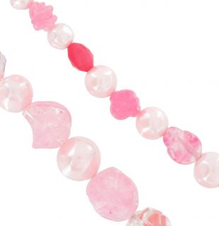 Laguna Necklace Vintage Swarovski Beads Pink Rose Givre 5300 AB