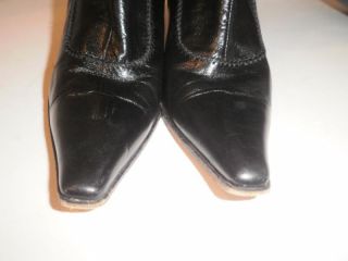 Autre Chose Mid Calf Leather Boots Black 37 5