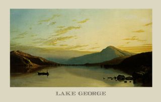 Lake George Adirondack Mountains New York Vintage Poster Reproduction