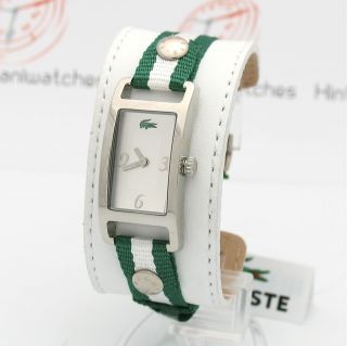 Lacoste Inspiration Green Stripe / Brown Interchangeable Strap Watch