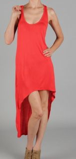 New Stylish Juicy Tomato Red J Hi Lo w Jersey Lace Summery Maxi Dress