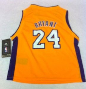 NBA Adidas Los Angeles Lakers Kobe Bryant 24 Gold Toddler Jersey