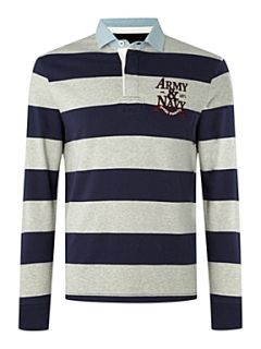 Homepage  Men  Tops & T Shirts  Howick The King`s stripe rugby