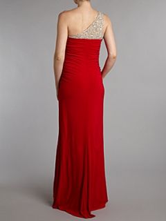 JS Collections One shoulder beaded dress Red   House of Fraser