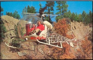 1960s Rosemount MN Lake Line Bell 47 Helicopters MT Rushmore