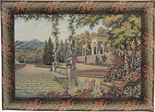 Lake Como Terrace Italian Landscape Wall Tapestry