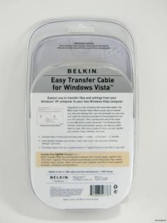 Belkin Easy Transfer Cable for Windows Vista New in Package F5U258