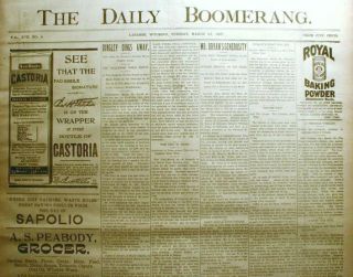 RARE 1892 1899 Newspaper s Laramie Wyoming Wild West