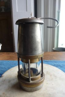 Antique Brass Miners Oil Lamp The Wolf Safety Lamp Co