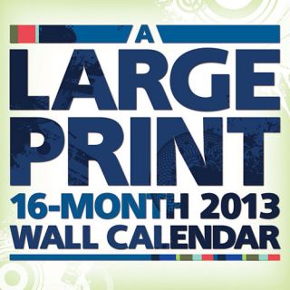Large Print 2013 Wall Calendar