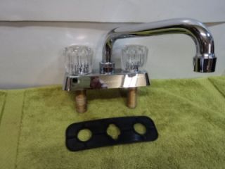 Glacier Bay 4 in 2 Handle Laundry Faucet in Chrome