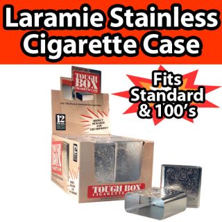 Laramie Stainless Steel Classic Cigarette Case Box Metal Crush