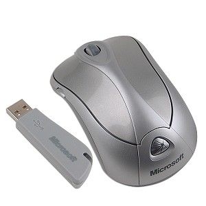 Portable Mini Wireless Notebook Laser Mouse 6000 for PC,Mac Silver New