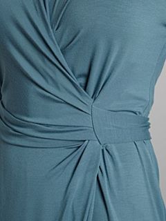 MaxMara Studio Papy long sleeved jersey wrap dress Teal   House of Fraser