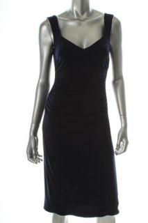 Laundry by Shelli Segal New Navy Ruched Sweet Heart Neckline Cocktail