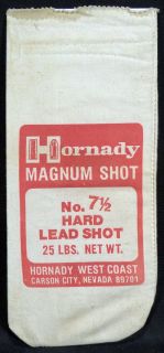 Brand 7 1 2 Lead Shot 25 lb Cloth Bag Hard Lead Magnum Shot USA