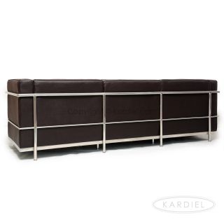 Le Corbusier LC3 Sofa 3 Seater Espresso Genuine Leather Modern Womb