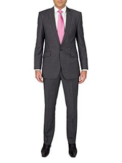 Alexandre Savile Row Striped suit jacket Charcoal   House of Fraser