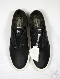 Lacoste Leighton JB STM Suede Black Mens Sneakers Shoes New Size 8