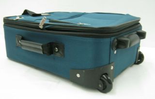 Leisure Rolling Expandable Luggage Turquoise Suitcase