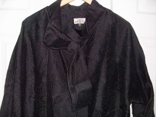 Lela Rose Bow Front Coat $160 Black 18W