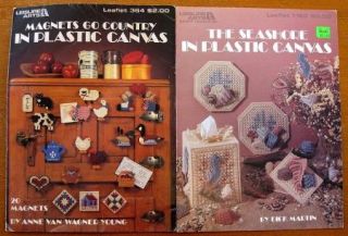 Lot Of 6 LEISURE ARTS Plastic Canvas Booklets: Canada Geese, Pretty