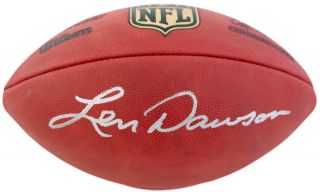 Len Dawson Autographed Football JSA Certified