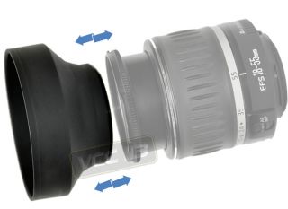 58mm Rubber Lens Hood 3 Ways for Canon EF 18 55mm 50mm F 1 4 USM