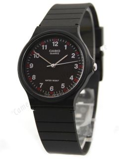 CASIO MQ 24 1B Standard Time / Military Dial Resin Mens Watch 30m WR