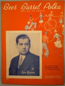 Vintage 1939 Beer Barrel Polka Sheet Music Lew Brown