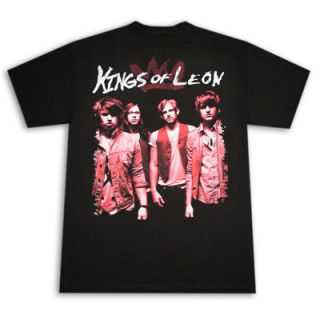 Kings of Leon Red Photo Black Graphic Tee Shirt
