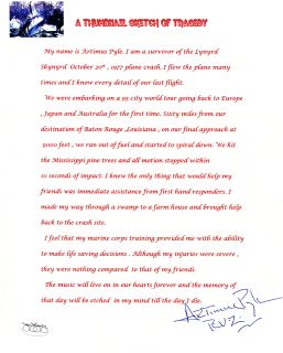 Lynyrd Skynyrd Signed Letter JSA Product Image