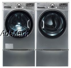 LG Turbowash Steam Washer and Dryer WM3470HVA DLGX3471V