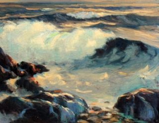 John Levitsky Listed Glucester E Gruppe Student Impressionist Seascape
