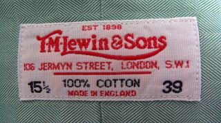 Lewin Sons English Exclusive Impressive Mens Shirt Sz 15 1 2