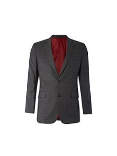 Chester by Chester Barrie Single breasted windowpane jacket Brown   