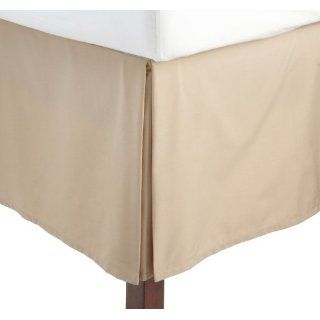 Fresh Ideas Tailored Poplin Bedskirt 14 inch Drop Queen Mocha