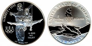 1995 Olympic Gymnastics Silver Dollar